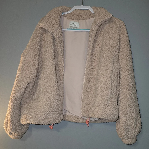 Urban Outfitters UO Fuzzy Teddy Full Zip Up Jacket - Medium - Picture 1 of 6